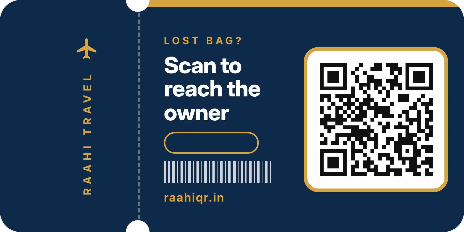 Raahi luggage tag